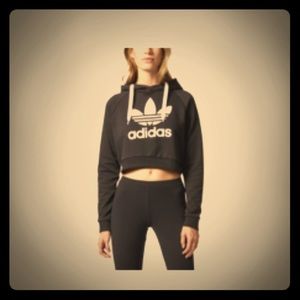 Trefoil crop hoodie